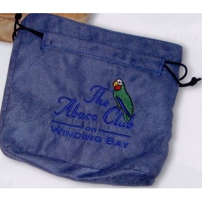 Micro Suede Valuables Pouch w/ Embroidered Logo