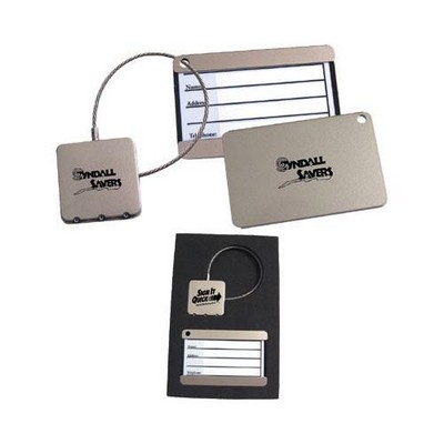 Stainless Steel Luggage Tag & Lock Gift Set