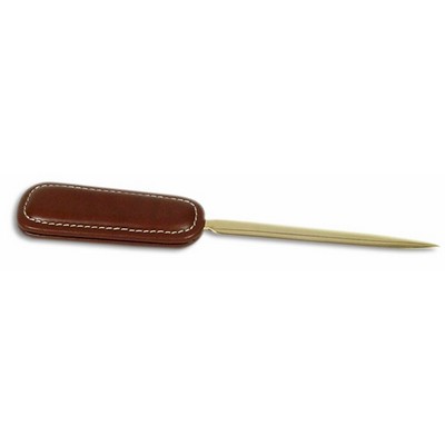 Rustic Brown Leather Letter Opener