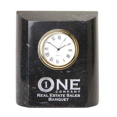 Jet Black Mini Column Clock