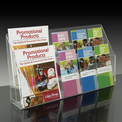 10-Pocket Brochure Holder w/Adjustable Pockets