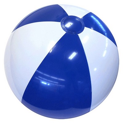 24" Alternating Blue and White Inflatable Beach Ball