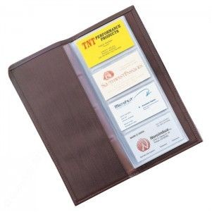 Top Grain Leather 96 Card Capacity Business Card File