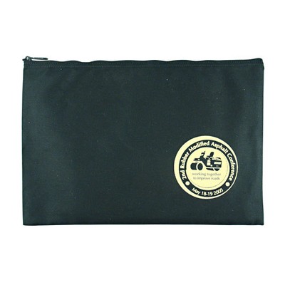 10 Oz. Colored Canvas Zippered Portfolio