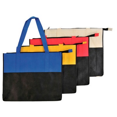 Zippered Non-Woven Recycled Tote Bag