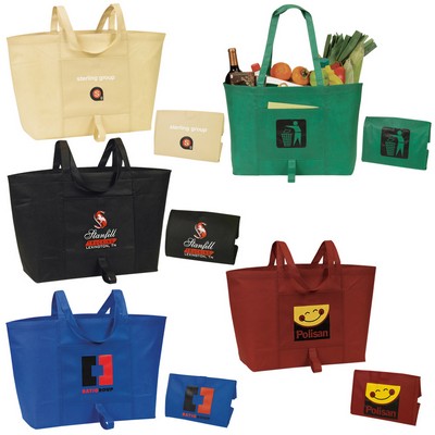 Easy Fold Up Shopping Tote Bag (22"x13"x6")