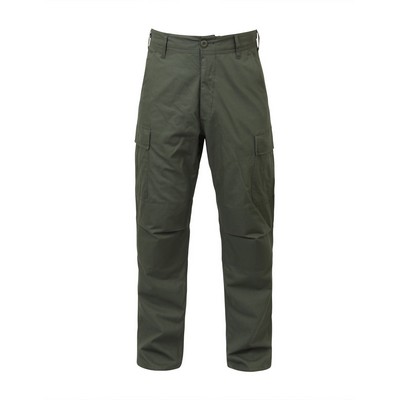 Olive Drab 100% Cotton Battle Dress Uniform Pants (XS to XL)