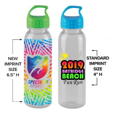 24 Oz. Transparent Sports Bottle w/Crest Lid & Digital Imprint