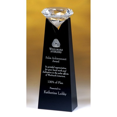 Illusion Diamond Tower Optic Crystal Award (2 1/2"x8")