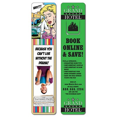 Bookmark - 1.75x8 Extra-Thick UV-Coated (1S) w/Page Holder - 14 pt.