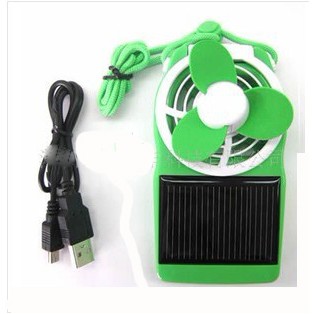 Solar Power Mini-Fans with Flashlight