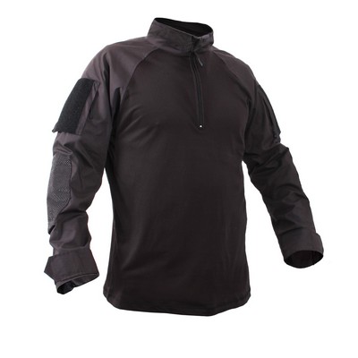 Black Military 1/4 Zip Combat Shirts (2XL)