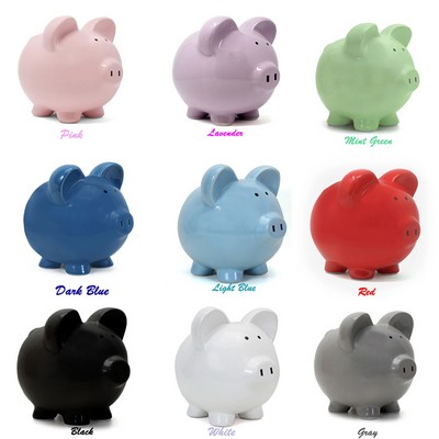 8" Ceramic Piggy Bank - Large