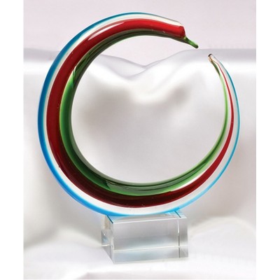 10" Round Art Glass Award