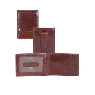 Italian Leather Magnetic Money Clip