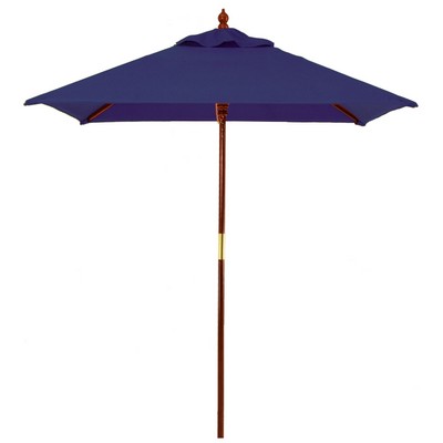 US Made 5 1/2' Square (7 1/2' Diagonal) Commercial Hardwood Frame Market Umbrella