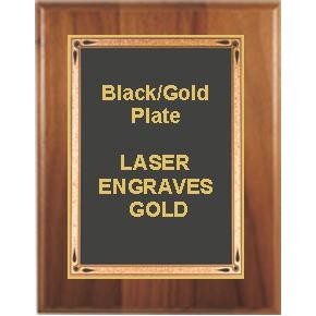 Cherry Plaque 9" x 12" - Black/Gold 7" x 10" Teardrop Plate