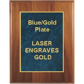 Cherry Plaque 5" x 7" - Blue/Gold 4" x 6" Marbelized Plate