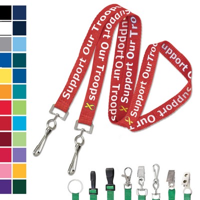 RUSH 1" Custom Silkscreen Event Lanyards with 2 Hooks