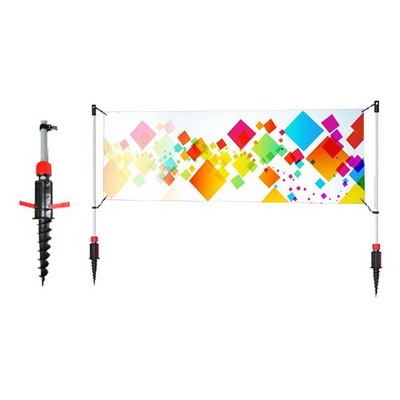 144"W x 42"H Twist X™ Banner System, Hardware Only