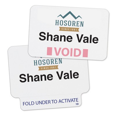 Blank Thermal-Printable ONEstep Quick-Tab Expiring Badges for VMS System