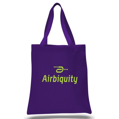 Promo Canvas Tote--Purple--1-Color Imprint