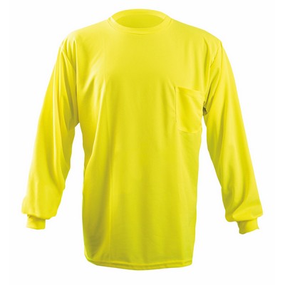 Non-ANSI Long Sleeve Wicking Birdseye T-Shirt w/Pocket