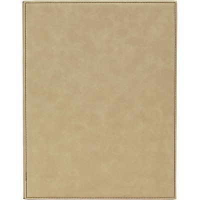 7" x 9" Light Brown Laserable Leatherette Plaque