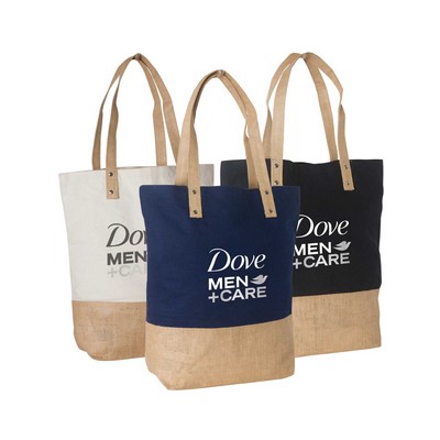 Cotton & Jute Bag with jute handles