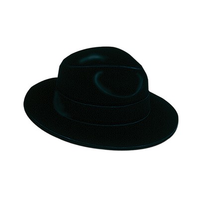 Black Velour Fedora Hat