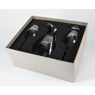 Exception Crystal Bar Set w/Decanter & 2 Rocks Glasses