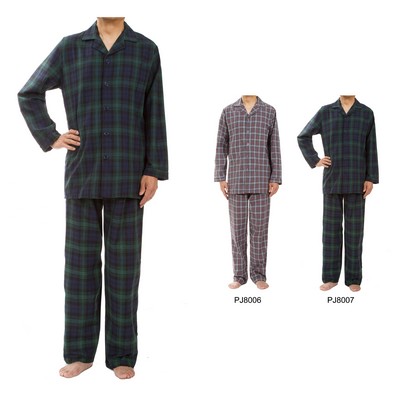 Men's Classic Plaid Pajama Sets, Sleepwear, Lounge Wear