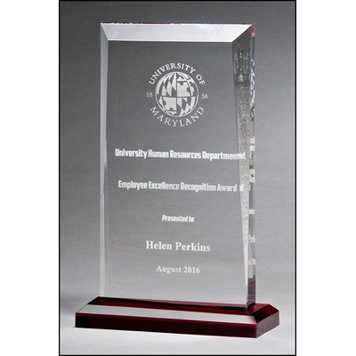 Sentinel Award with Red Base, 6" W x 9 3/4" H