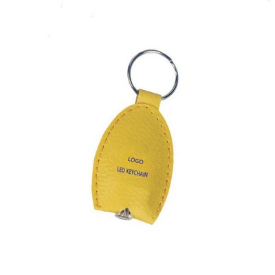 LED PU Leather Keychain