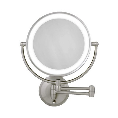 Zadro Cordless Dual LED Lighted Round Wall Mount Mirror 1X/10X