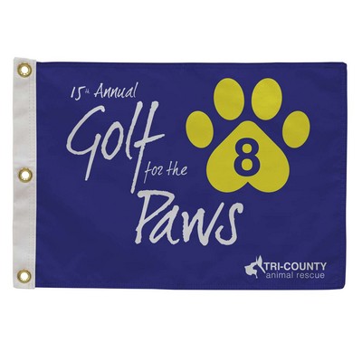 Golf Flag with Canvas Heading Single-Sided