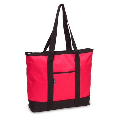 Everest Shopping Tote, Hot Pink/Black