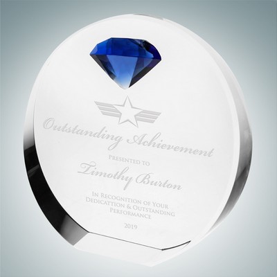 Circle Award w/ Blue Diamond Accent (L)