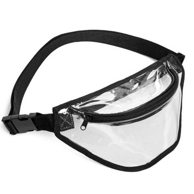 2-Zipper Clear Fanny Pack