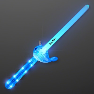 Light Up Narwhal Mini Saber Sword - Domestic Print