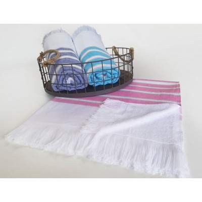 Multi Pink/White Traditional Turkish Peshtemals Towel (36"x70")