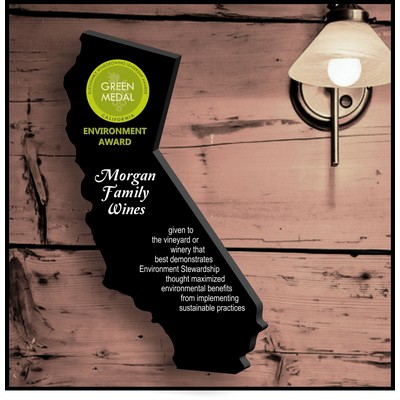 14" California Black Acrylic Plaque