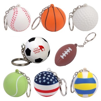 Stress Reliever Ball Key Chains