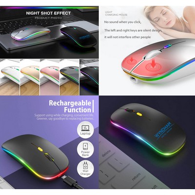 Kidder iBank® Bluetooth Wireless Mouse, LED Slim Dual Mode (Bluetooth 5.1 and 2.4G Wireless)