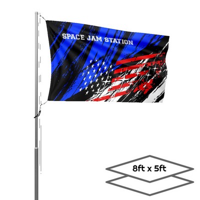 Double-Sided Dye Sublimation 2-Layer 8ft x 5ft Flag