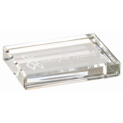 4" x 3" Crystal Rectangle Paperweight