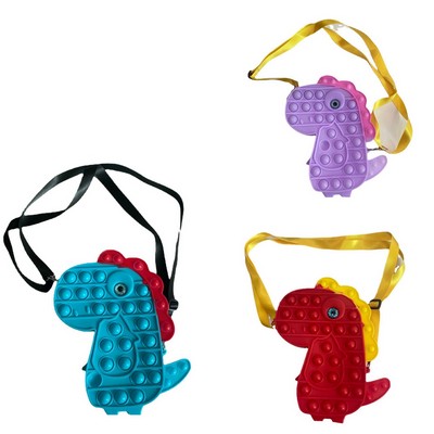 Dinosaur Sensory Push Bubble Fidget Shoulder Bag