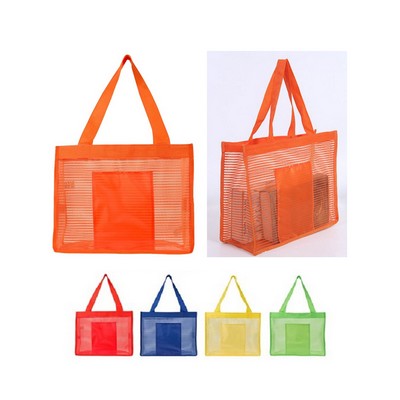 Fashion Sheer Striped Tote Bag