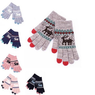 Custom Touch-screen Knitted Gloves