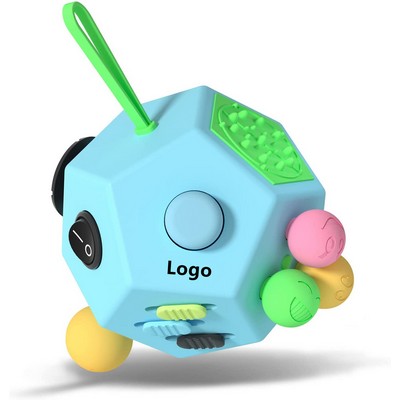 12-Side Fidget Cube Relieves Stress and Anxiety Anti Depression Cube for Children and Adults